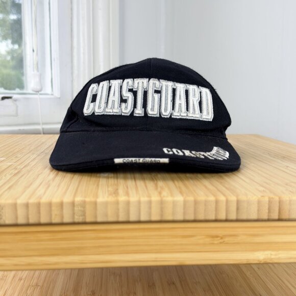 Coastguard Embroidered White and Black Baseball Cap One Size Unisex Beach - Picture 3 of 4